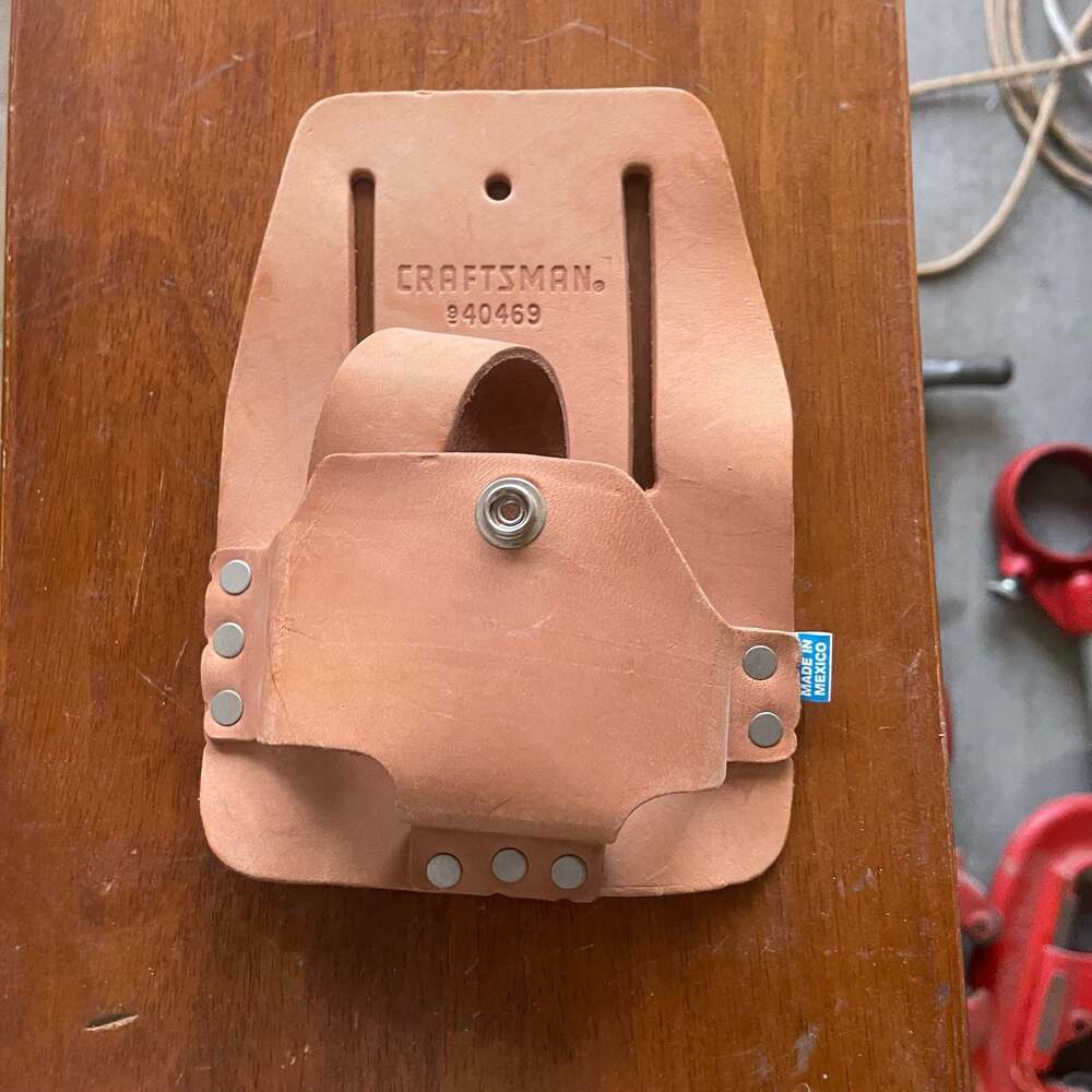 Vintage‎ Craftsman 940469 Top Grain Leather Tape Measure Holder Pouch